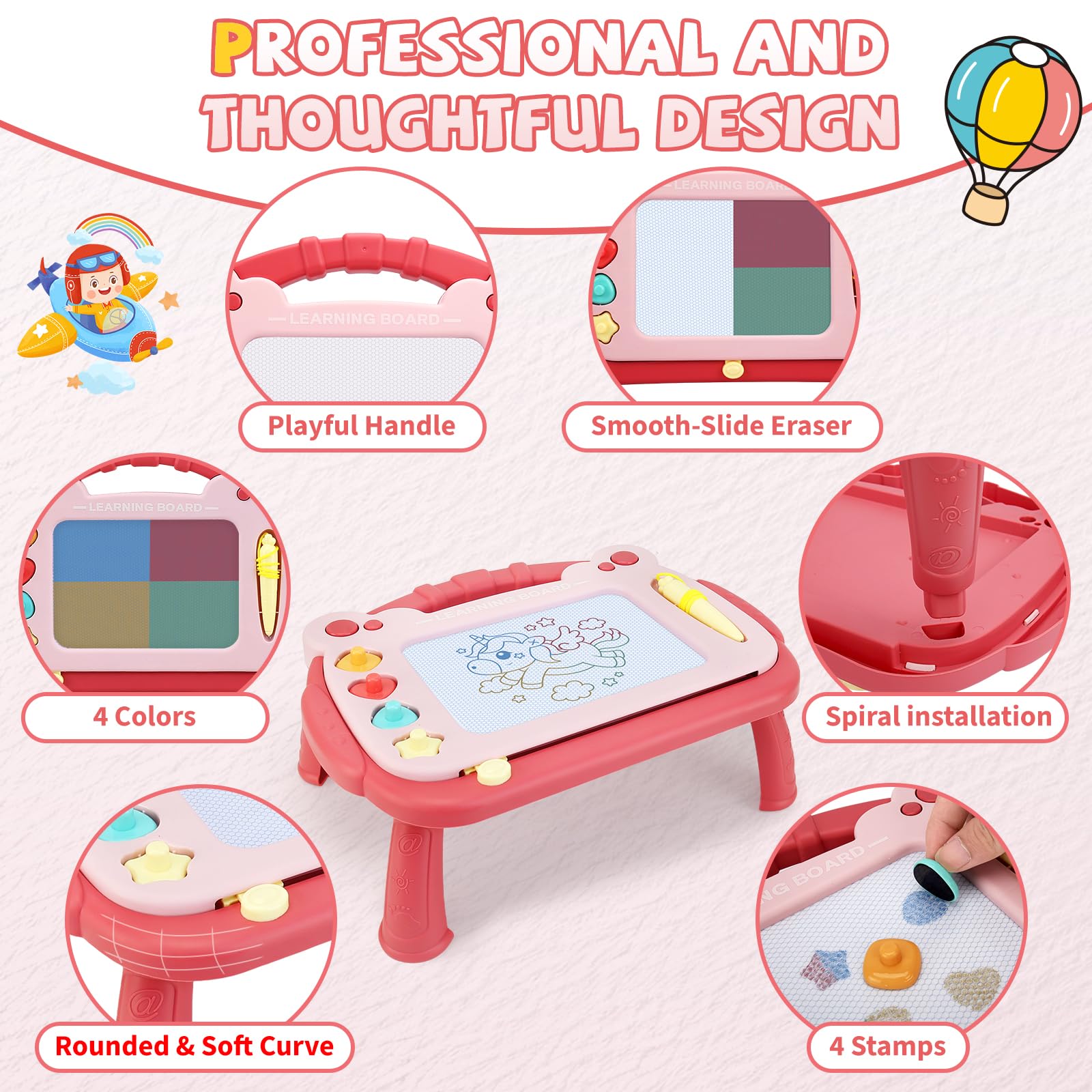 HCFJEH magnetic drawing board stamps pack for patterns and creativity