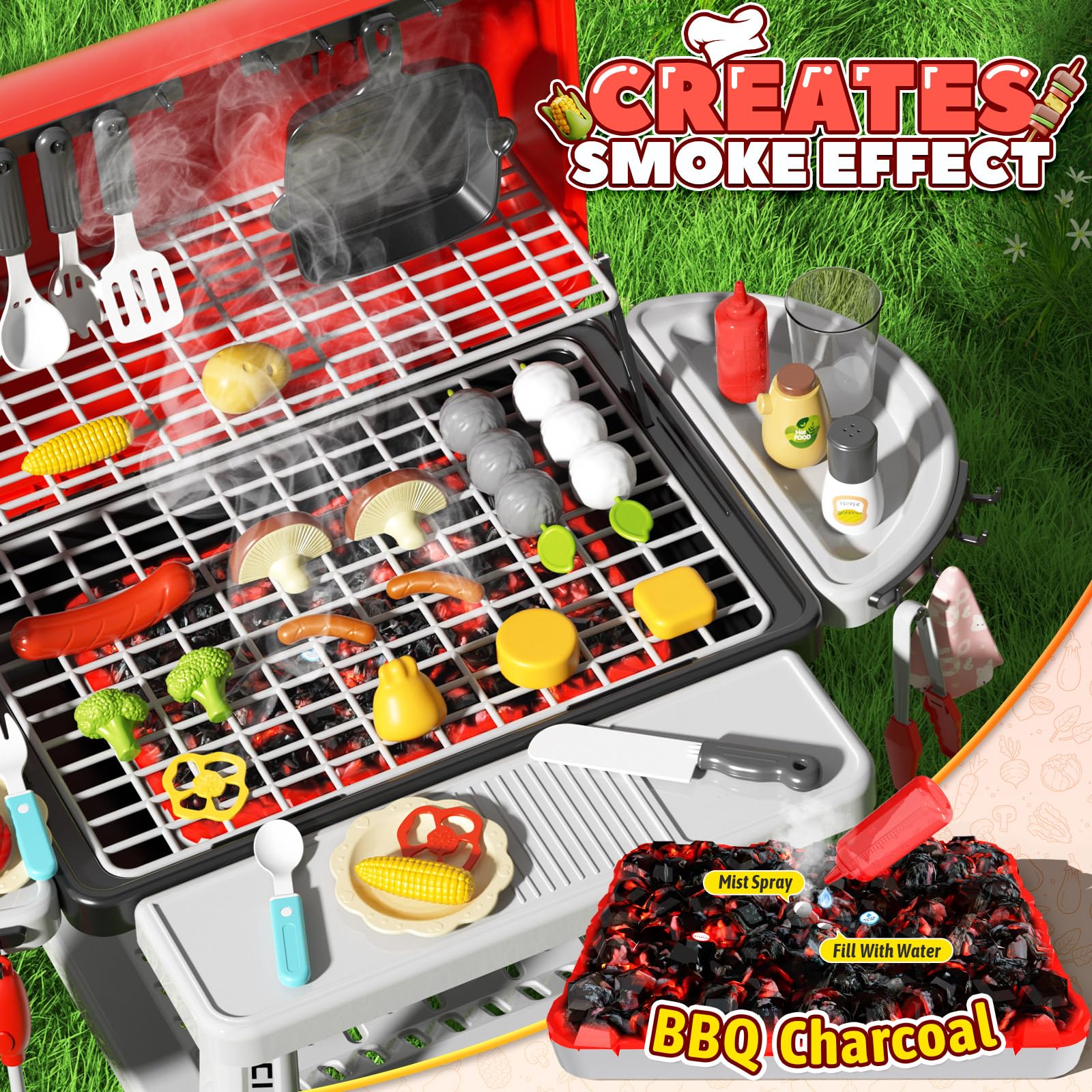 HCFJEH Toys charcoal-briquettes-visual showing safe, glow-like briquettes for role-play.