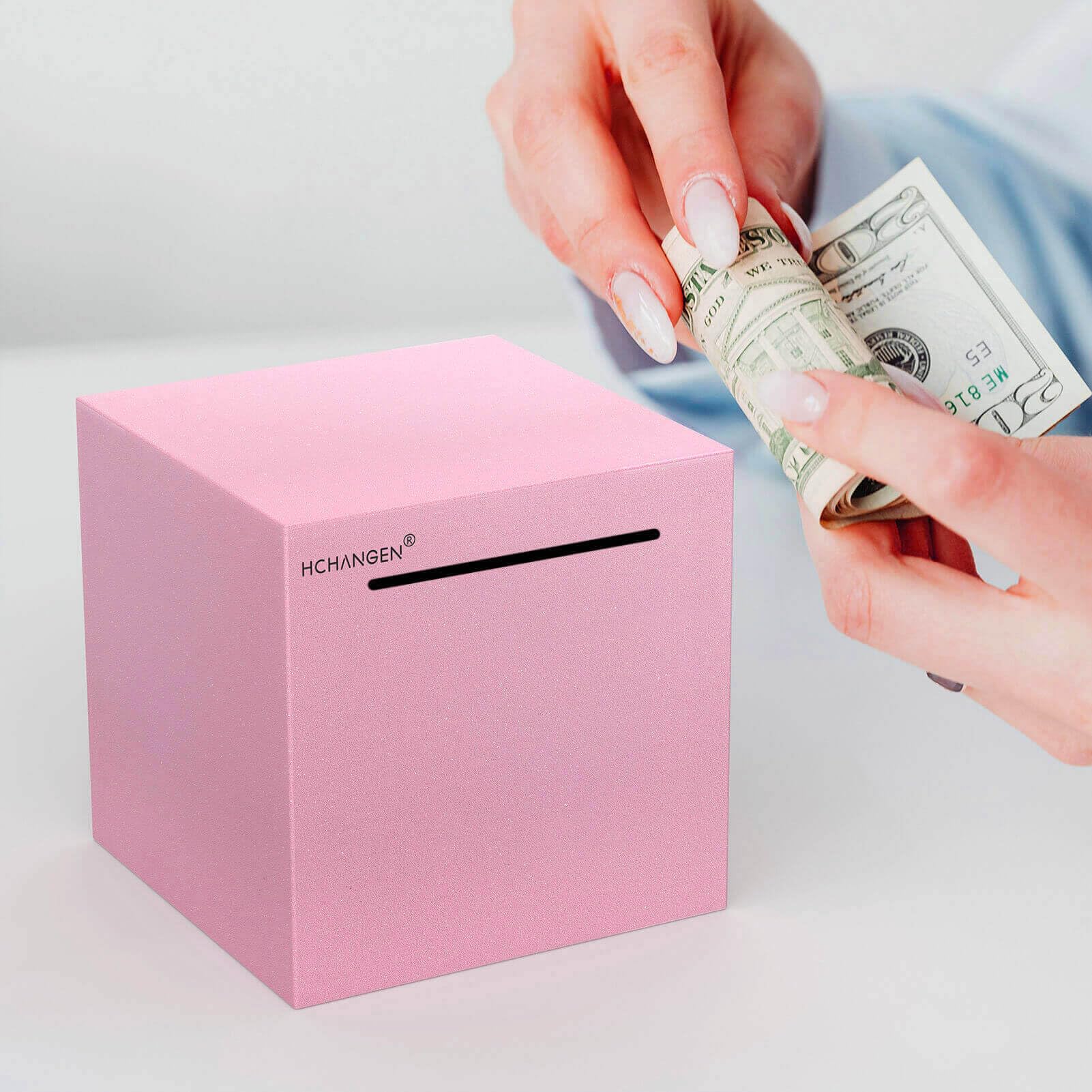 HCHANGEN purple piggy bank makes a stylish gift for goals
