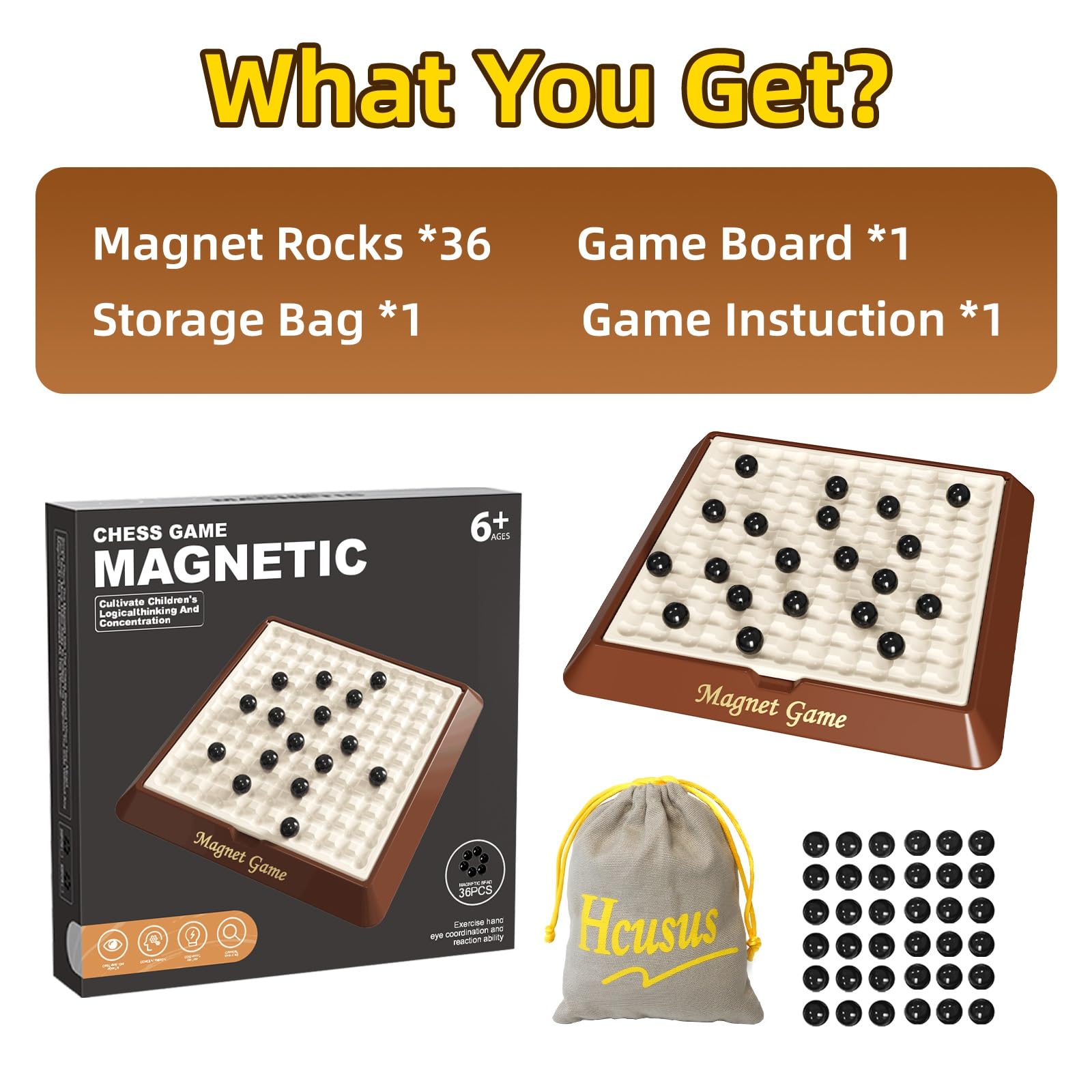 Hcusus Durable magnetic board supports repeated family game sessions
