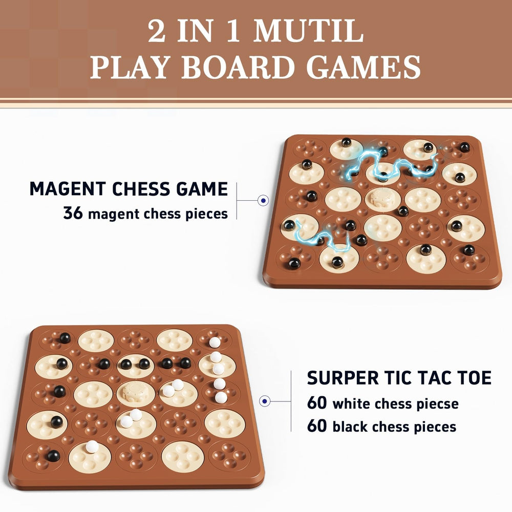 Hcusus magnet chess pieces arrangement highlighting easy setup and magnetic interaction
