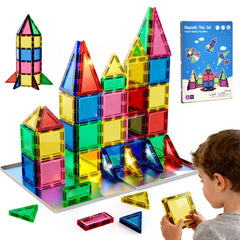 HDCooL magnetic tiles castle build for imaginative play and spatial skills