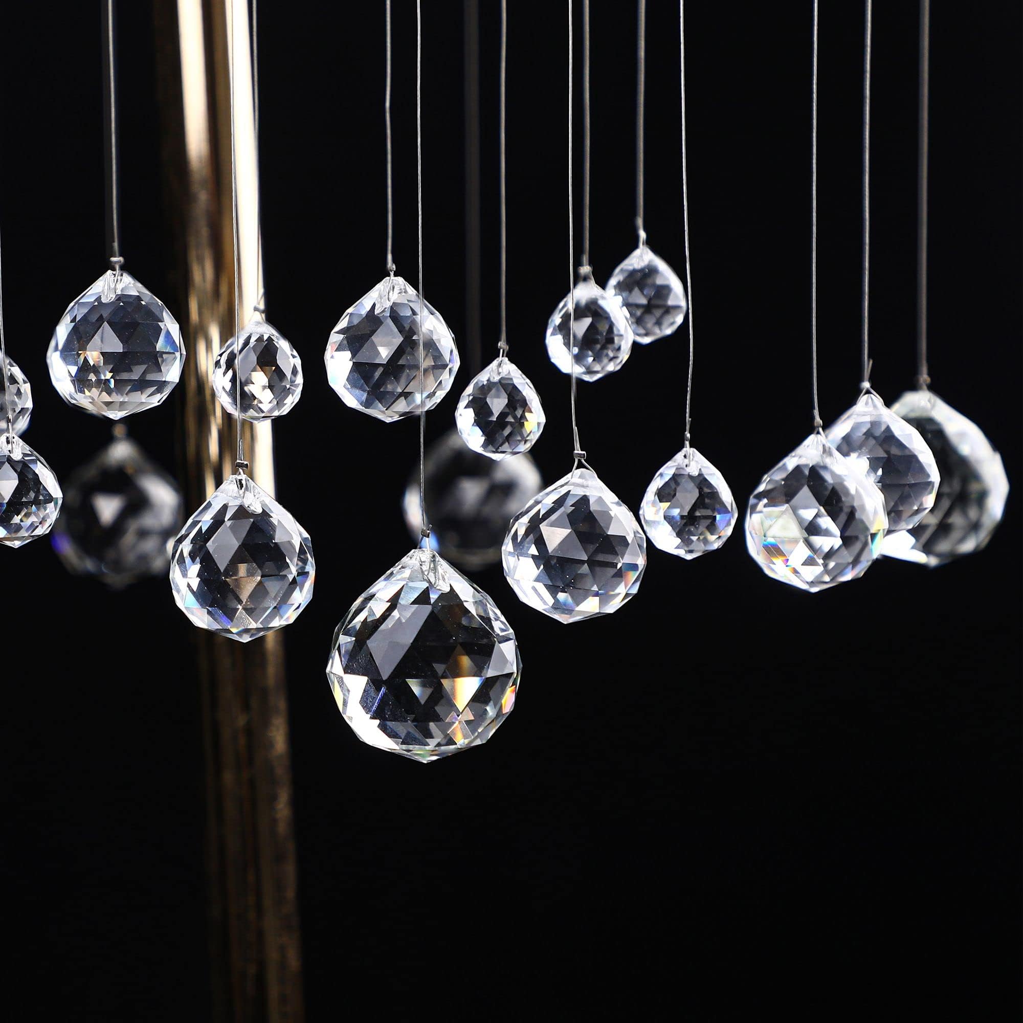 HDCRYSTALGIFTS 40mm crystal ball prism window display with refracted light