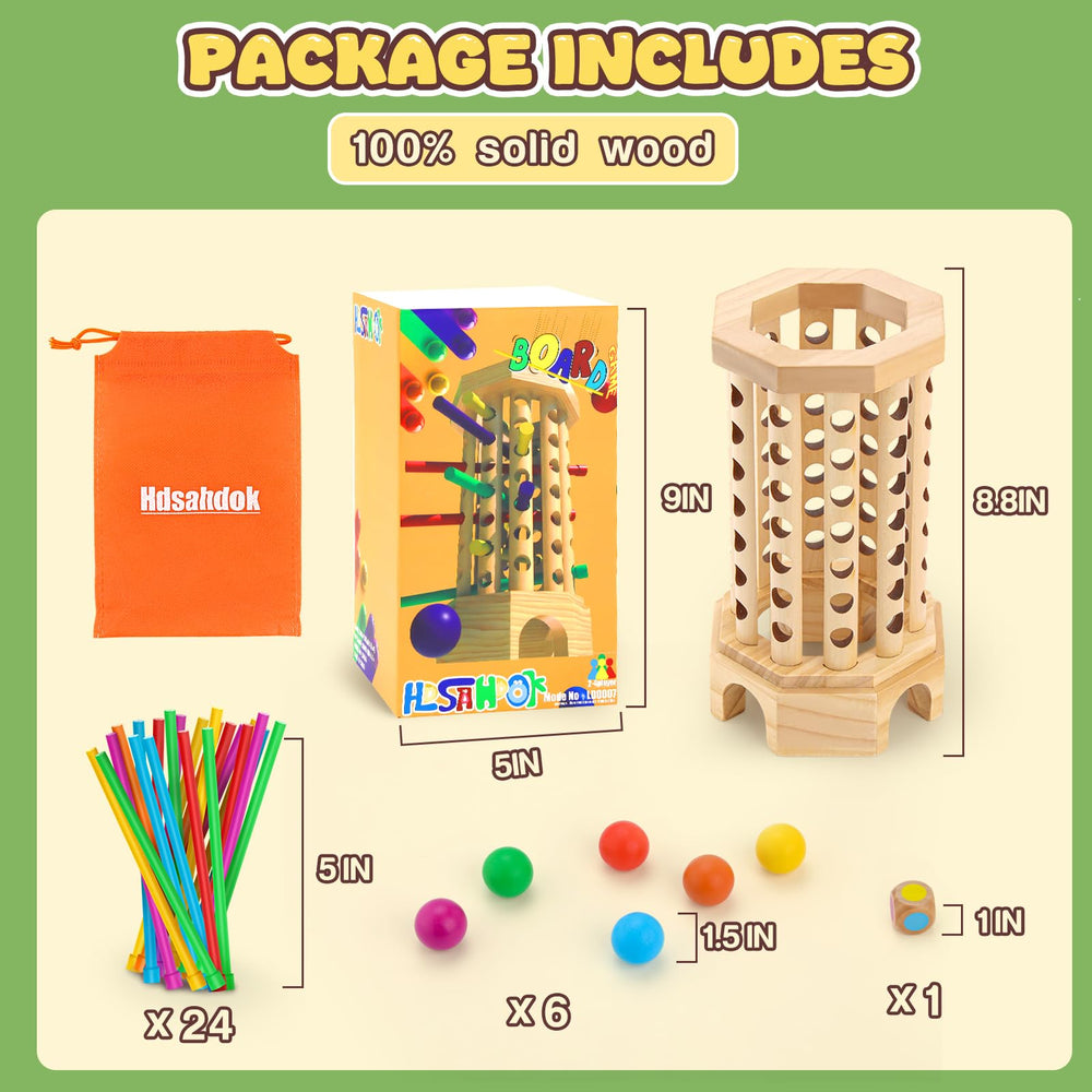 Hdsahdok colorful sticks boost color recognition while pulling sticks from the tower