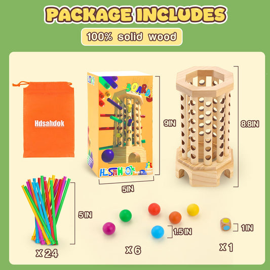 Hdsahdok colorful sticks boost color recognition while pulling sticks from the tower