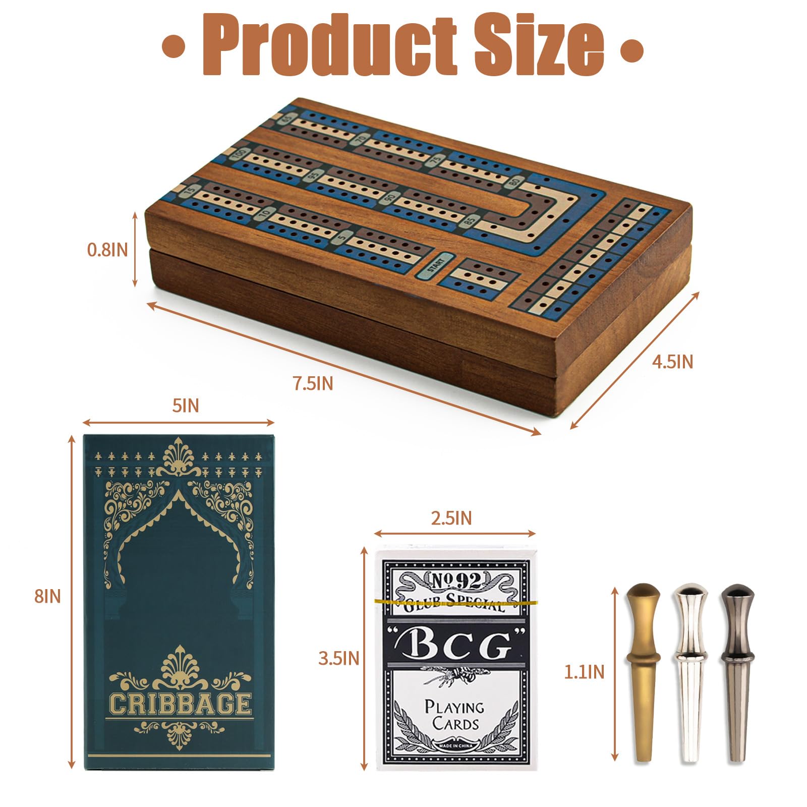 Hdsahdok compact travel cribbage board fits in bag