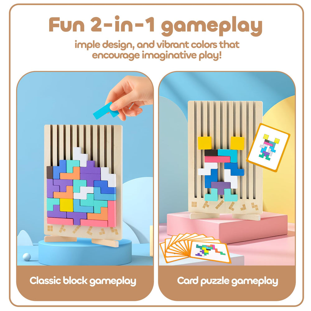 Hdsahdok pattern cards double-sided guide kids to recreate shapes and invent new designs.