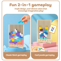 Hdsahdok pattern cards double-sided guide kids to recreate shapes and invent new designs.