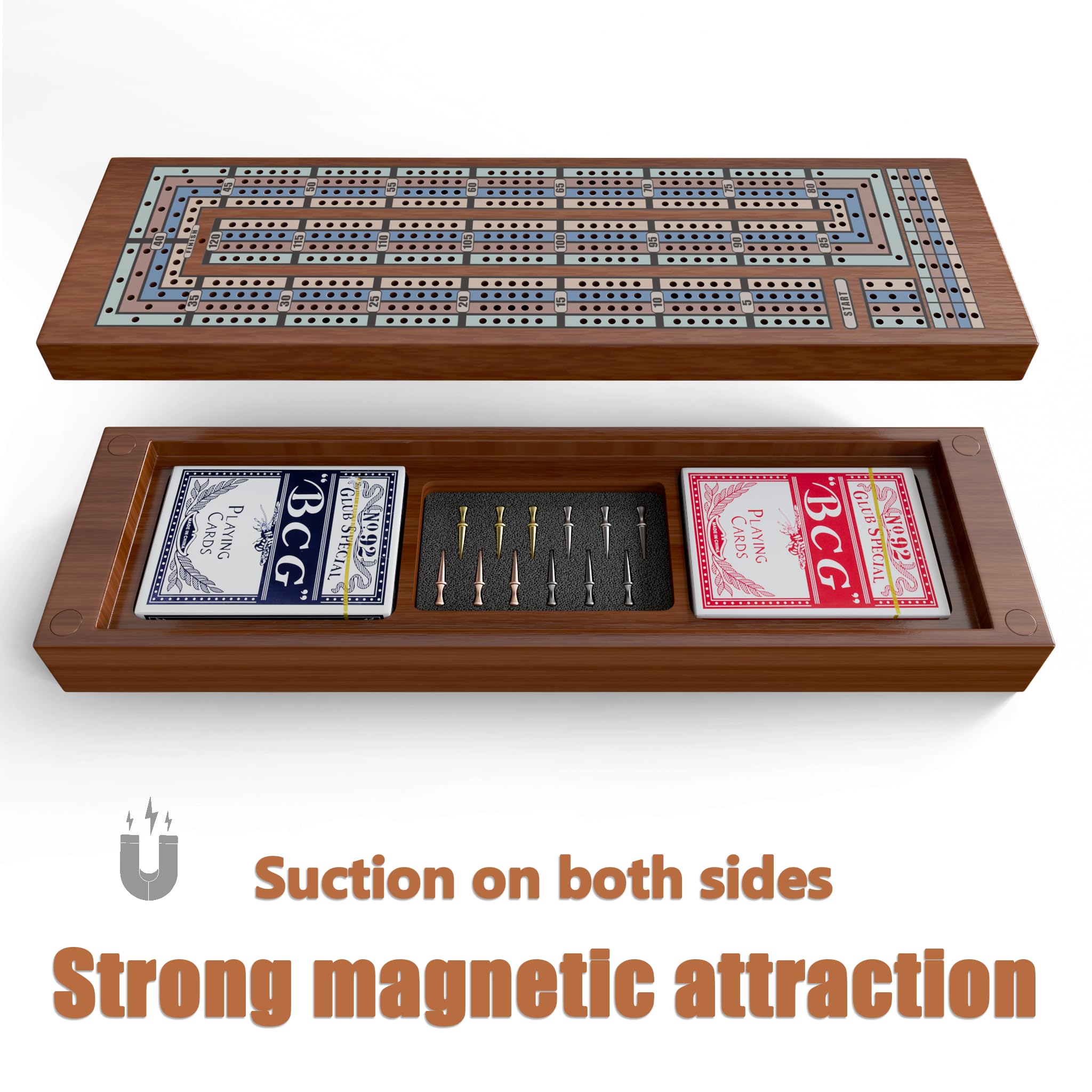 Hdsahdok solid wood cribbage board with a smooth finish.