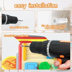 Hdsahdok wall-mounted panel provides secure installation for safe play