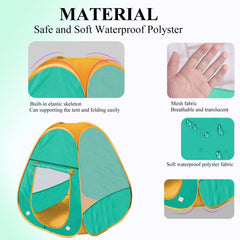 HDUAWHE green playhouse tent highlights safe materials and simple cleaning