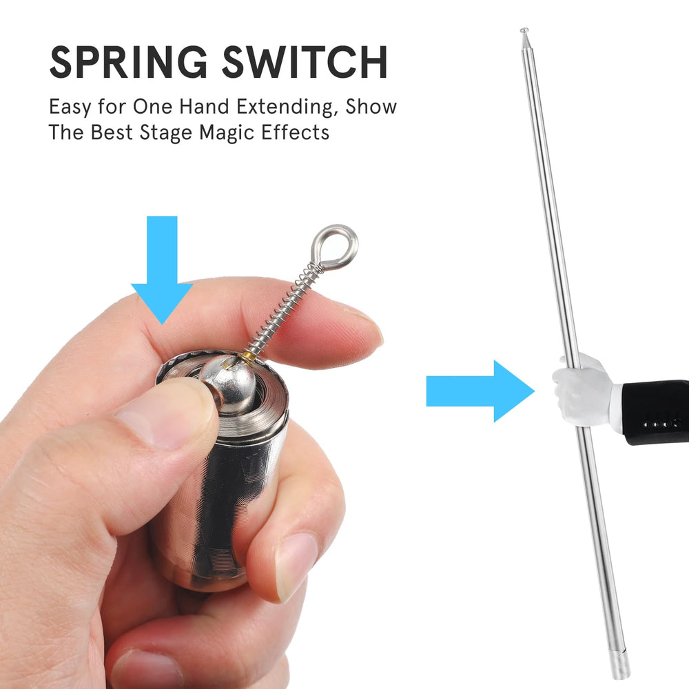 Healifty magician wand with gloved hands showing precise one-hand operation.