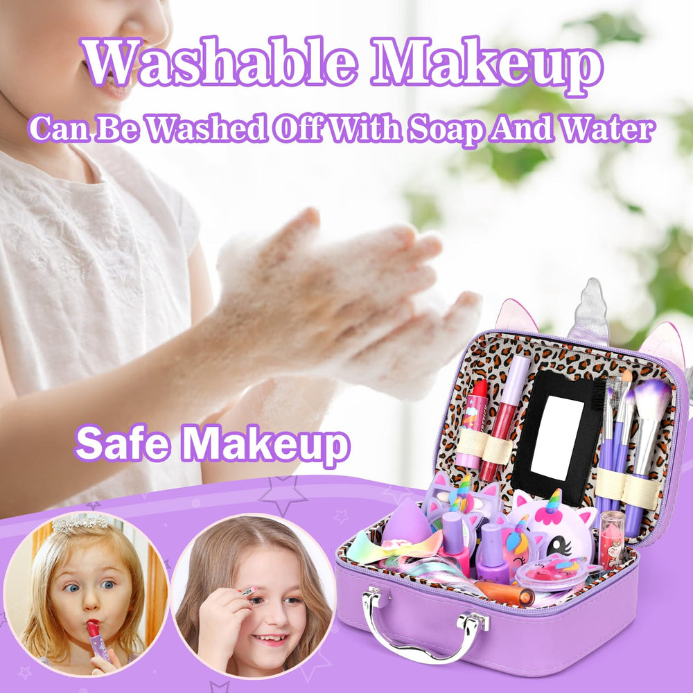 Heaning nail art accessories in pink and purple for pretend manicures