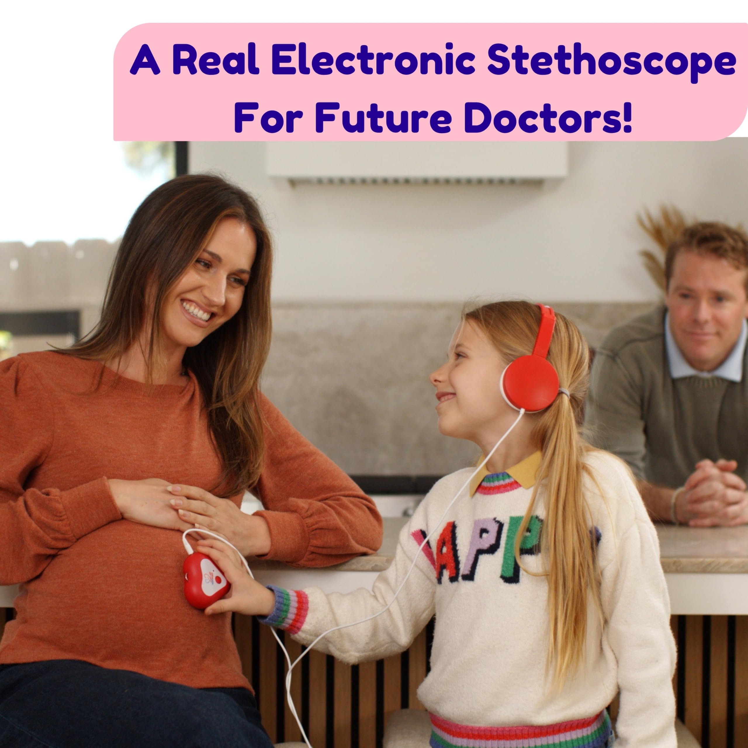 Heartbeats BPA-free stethoscope toy ensures safe, worry-free play.