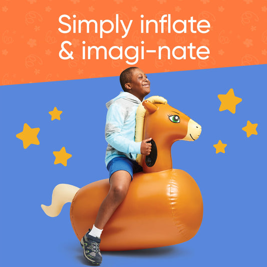 hearthsong outdoor horse hopper backyards invites active, kid-friendly jumping sessions