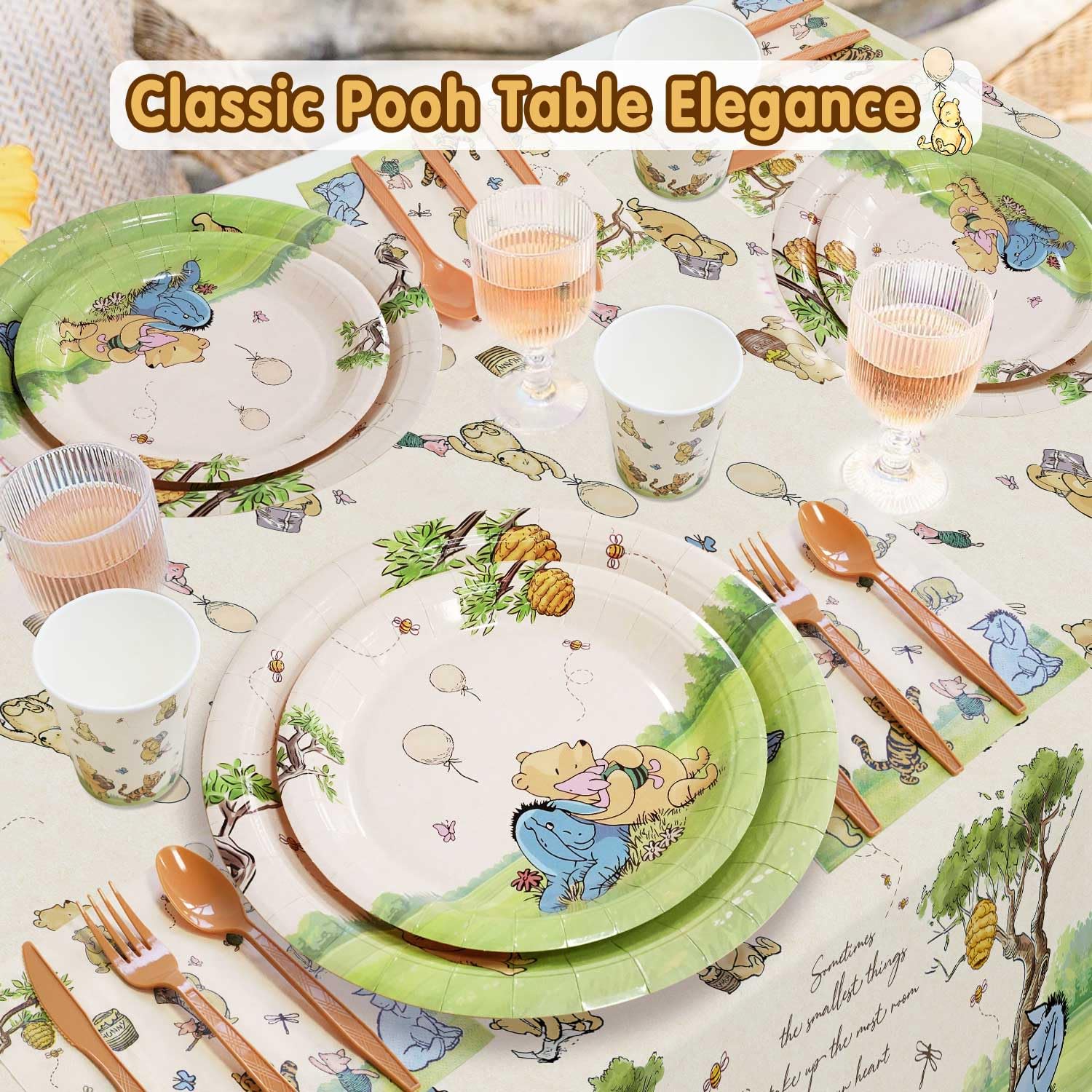 Heboland Winnie Pooh dessert plates-7inch: reliable disposable option for easy entertaining.