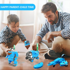 Hechify robot kit classroom teamwork scene, encouraging collaborative learning and communication.