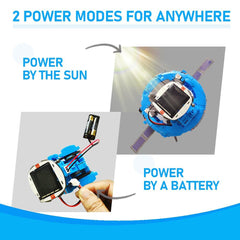 Hechify STEM 6-in-1 kit dual-drive setup, demonstrating solar and electric power options.