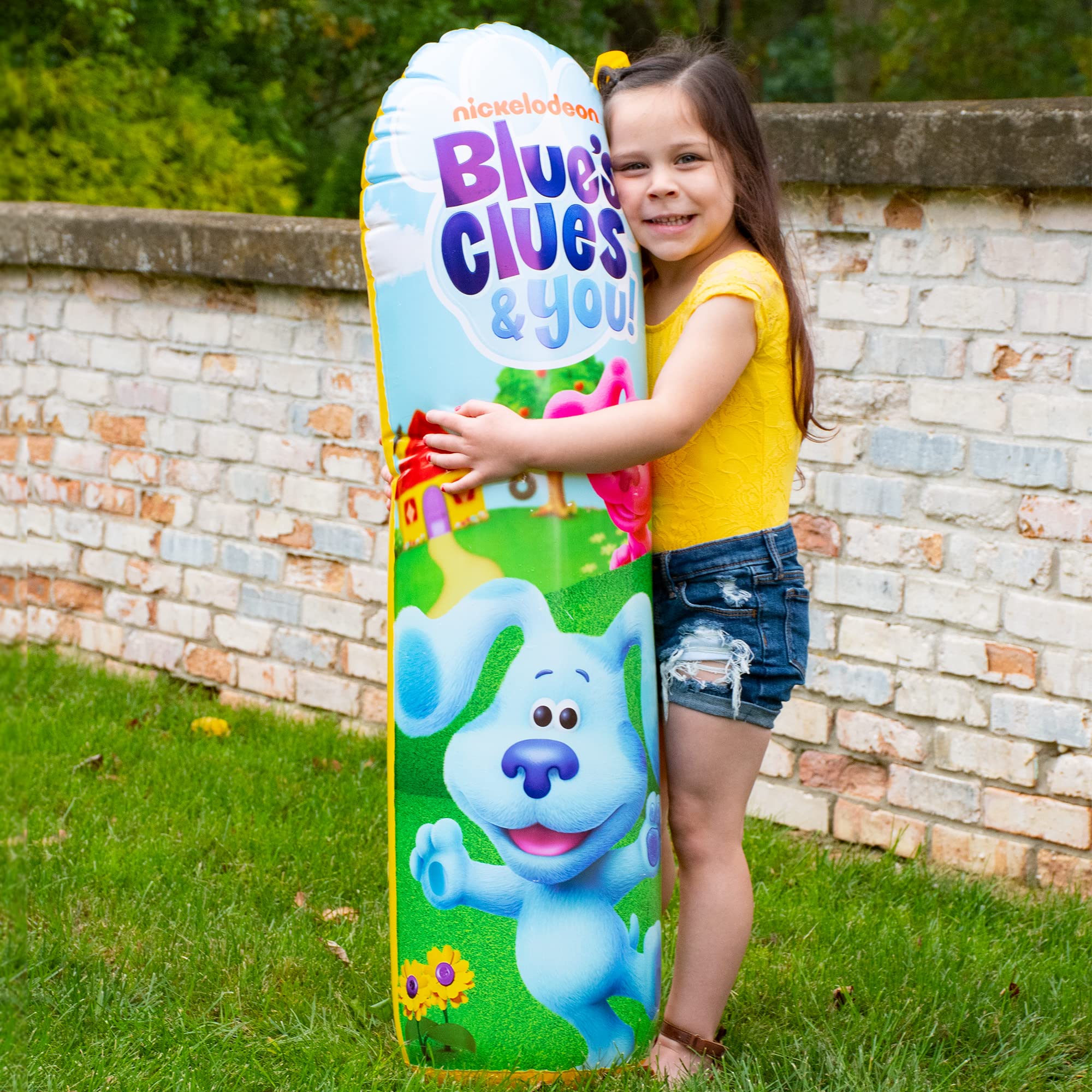 Hedstrom Blue's Clues You Bop Bag in action helps kids build hand-eye coordination.
