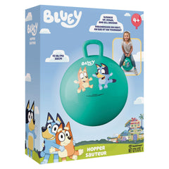 Hedstrom Hopper Ball bluey inflation detail—easy to set up with a pump