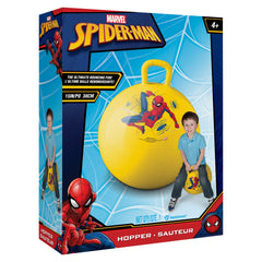 Hedstrom hopper ball with textured handle offers secure grip during bounces.