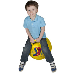 Hedstrom Spider-Man graphics closeup demonstrates colorful design to inspire imaginative play.