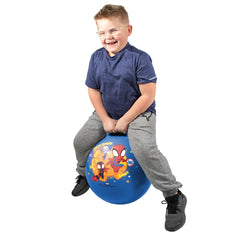 Hedstrom Spidey 15-inch hopper ball in colorful designs for imaginative play.