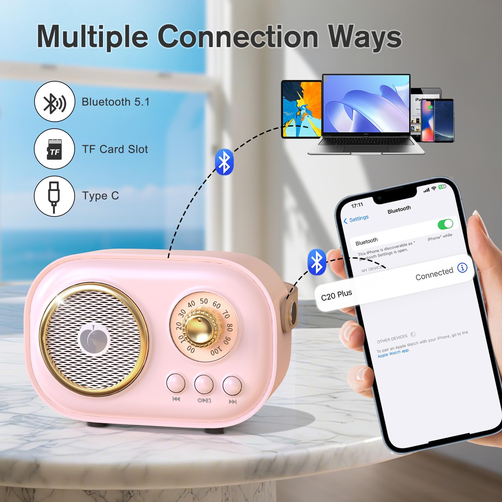 heetipuk karaoke machine 4-hour battery supports long playtime on trips
