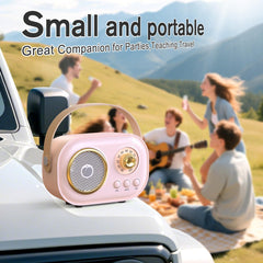 heetipuk mini karaoke machine pink led lights offer a concert-like vibe