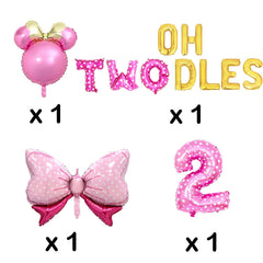 HEETON Oh Twodles pink photo prop for capturing milestone moments.