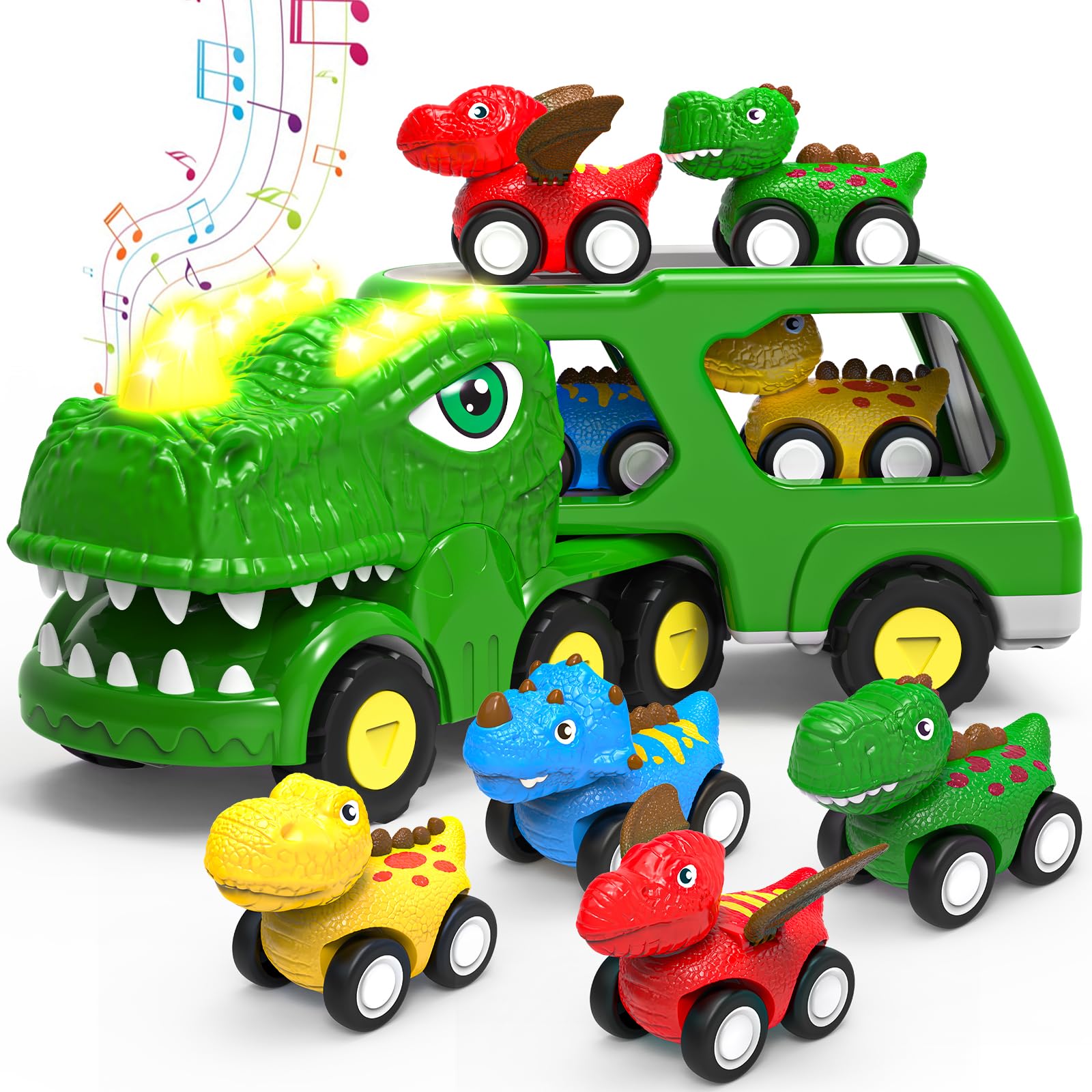HEGUD 5-in-1 dinosaur vehicle truck for toddlers inspires imaginative play