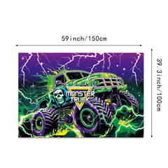 Heidaman Monster Truck 5-inch balloons add compact bursts of color to the decor.