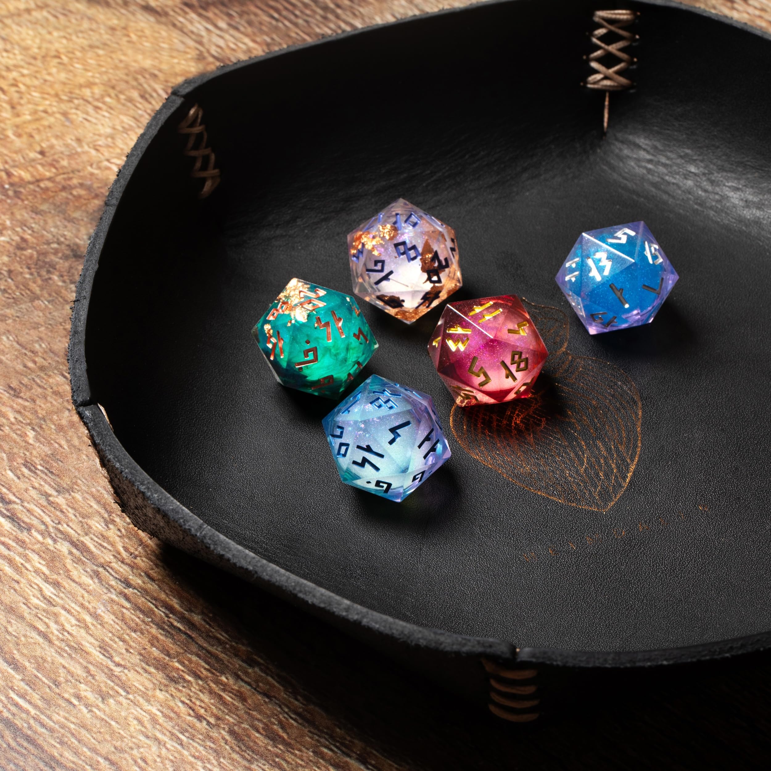 HEIMDALLR premium gift ready dice set ready for display or play.