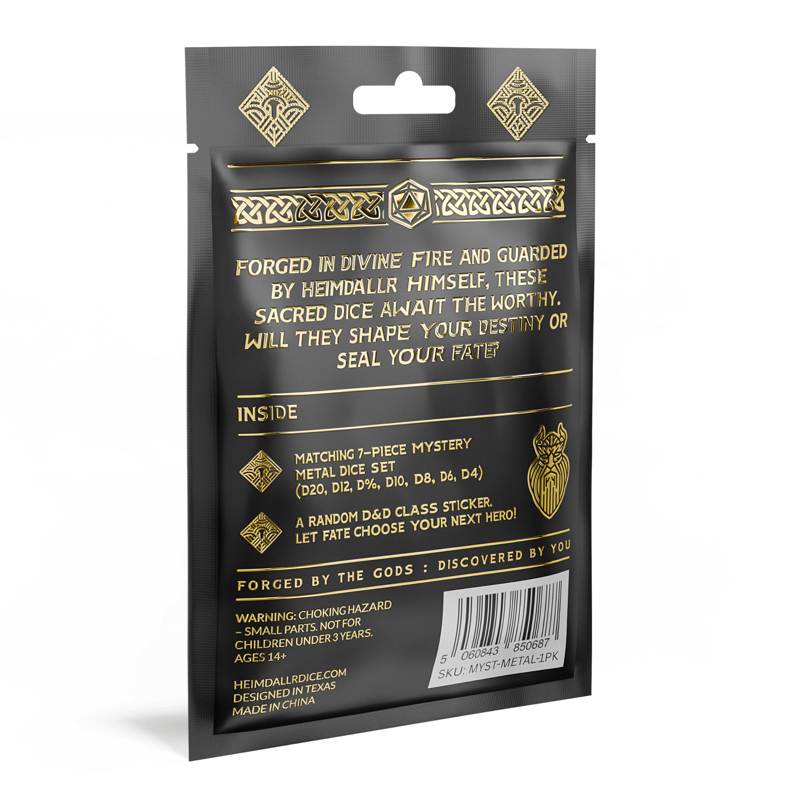 HEIMDALLR sealed-by-fate Norse iconography highlights premium construction.