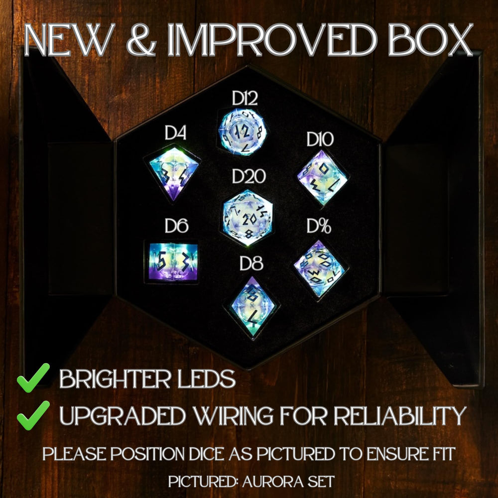 HEIMDALLR sharp edge dice detail for easy reading during gameplay.