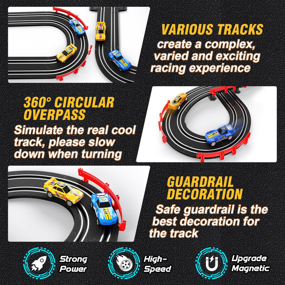 Heirio magnetic grip keeps cars securely on track for stable high-speed runs