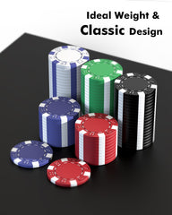 HEITOK 11.5 g poker chips for authentic casino feel.