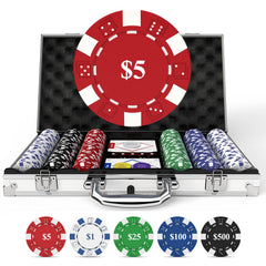 HEITOK poker chips set with denominations for quick betting at a live table