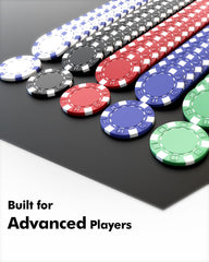 HEITOK poker chips in multiple colors for easy stake customization.