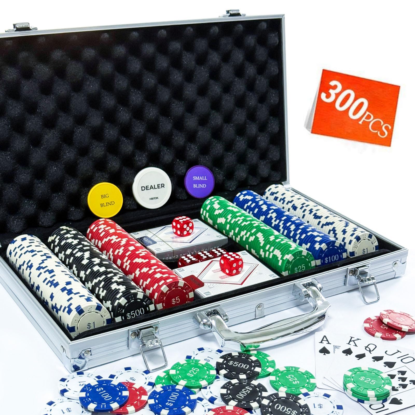 HEITOK poker chips weight 11.5g feel solid during game night