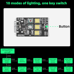HeiyRC strobe light power display helps monitor remaining charge during flights.