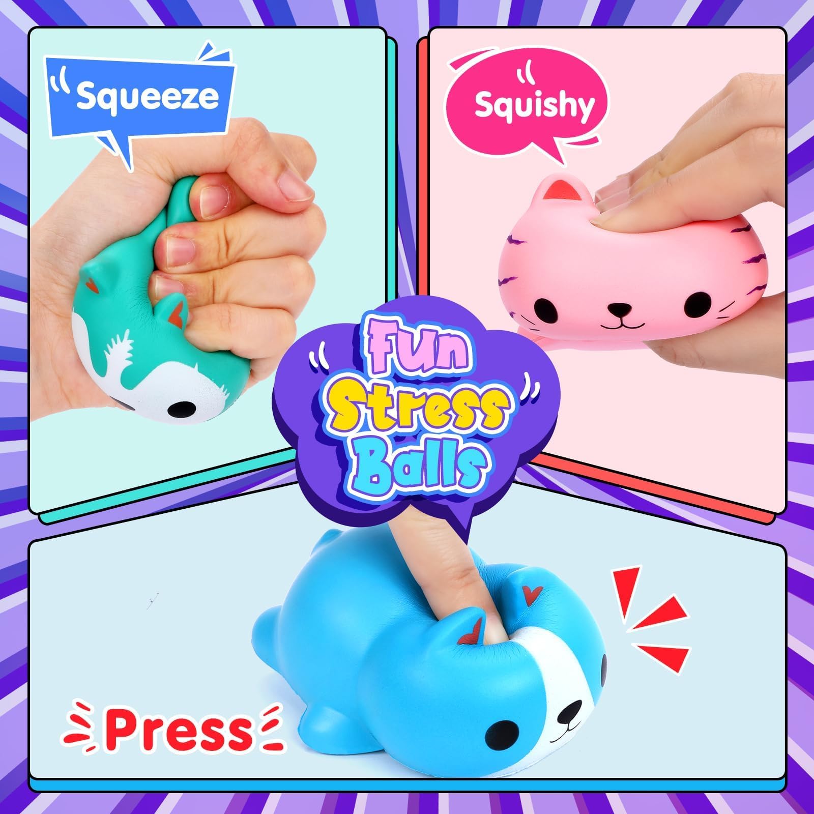 Hekaty closeup-foam squishy shows delicate texture and squishability.