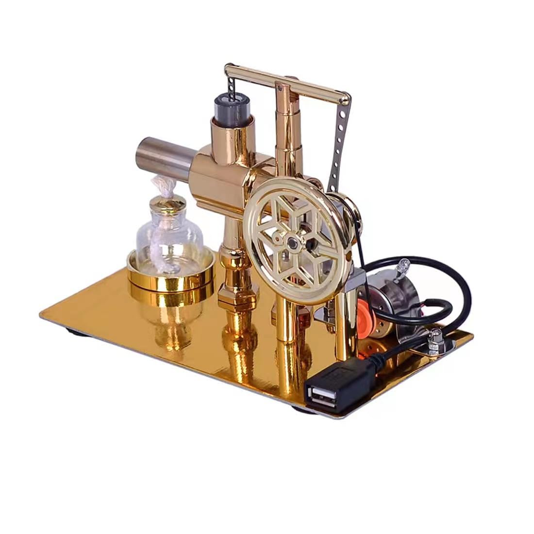 Heligotech Stirling engine aluminum pistons reduce friction for long-lasting classroom experiments.