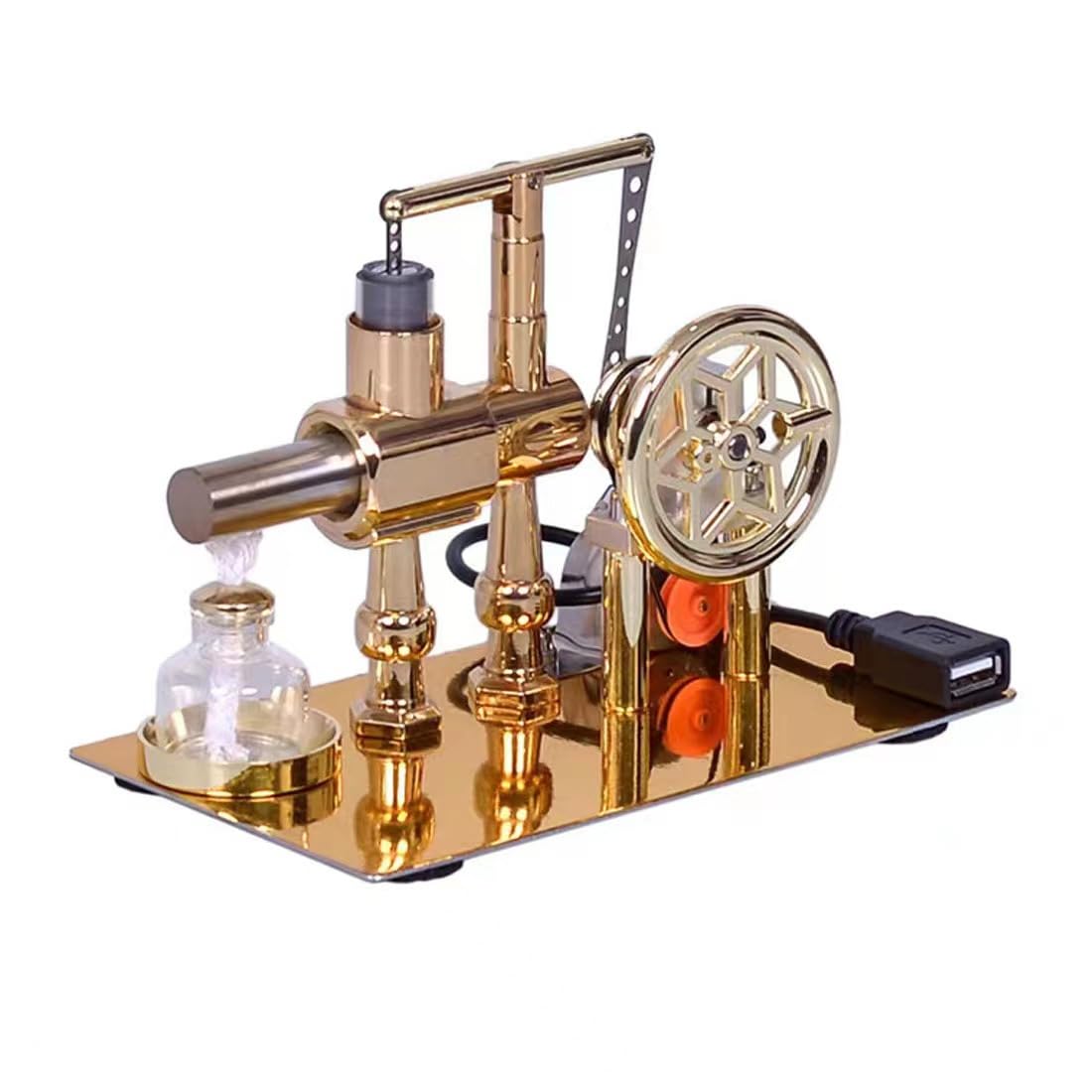 Heligotech Stirling engine crankshaft-visual demonstrates crank motion in action for learning.