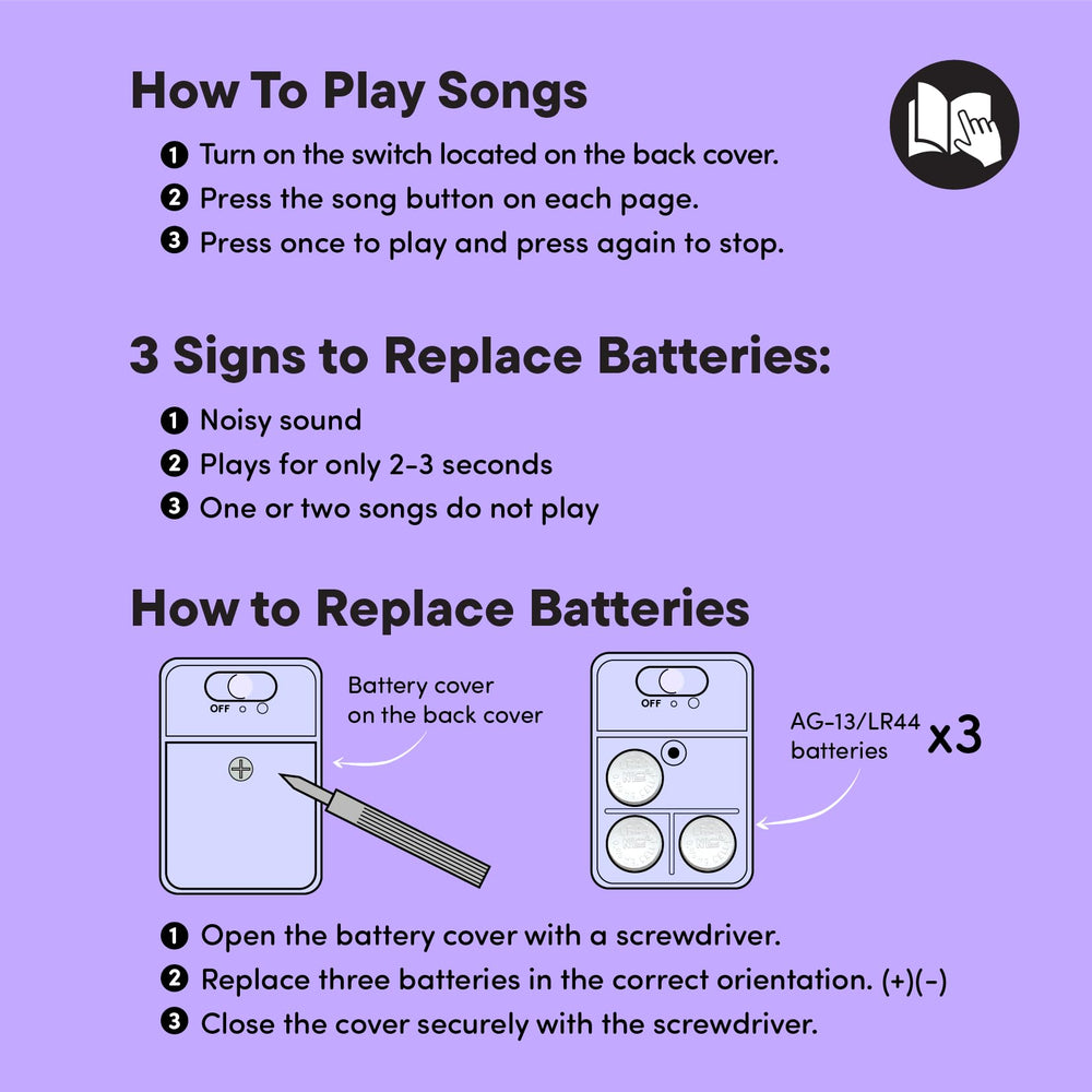 Hello 2 Kids batteries included ensure immediate use and consistent sound.