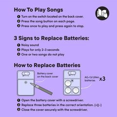 Hello 2 Kids batteries included ensure immediate use and consistent sound.