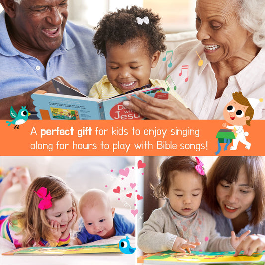 Hello 2 Kids side play buttons enable easy start and stop during sing-alongs.
