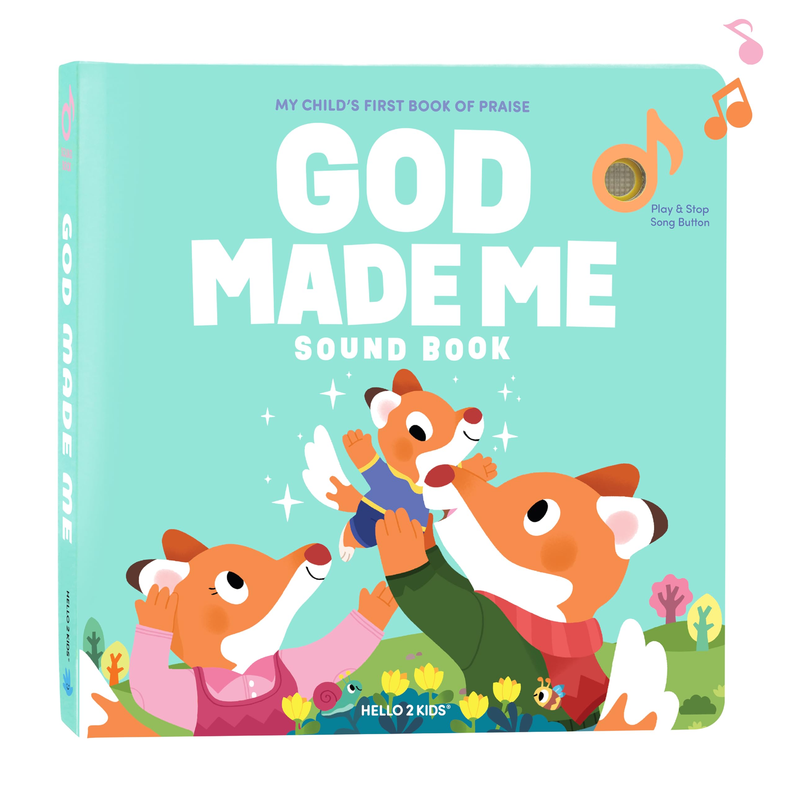 Hello 2 Kids God Made Me book cover with vibrant art boosts early faith curiosity.