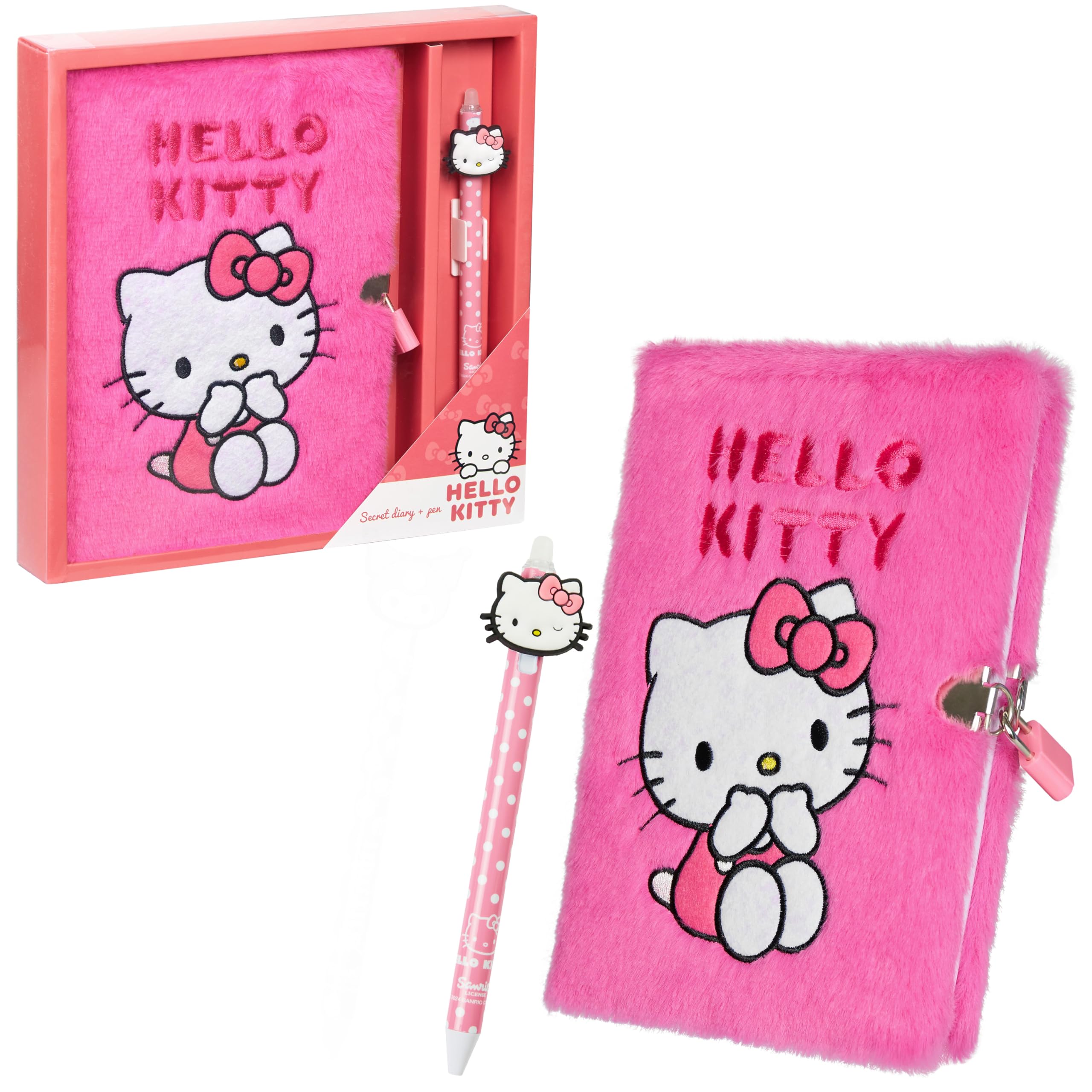 Hello Kitty Sanrio diary with lock and pink cover for private journaling