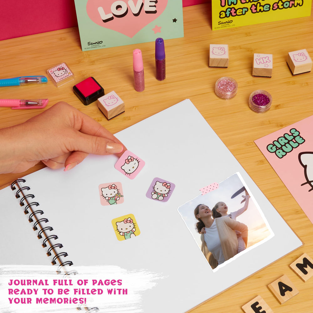 Hello Kitty stamps and ink pad for cute embossed designs.
